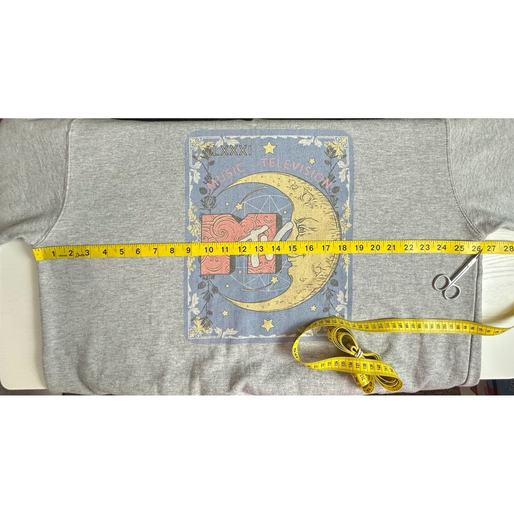 MTV Music Television Celestial Moon Graphic Sweatshirt Gray Zuni ZS9003 2XL - Picture 4 of 9